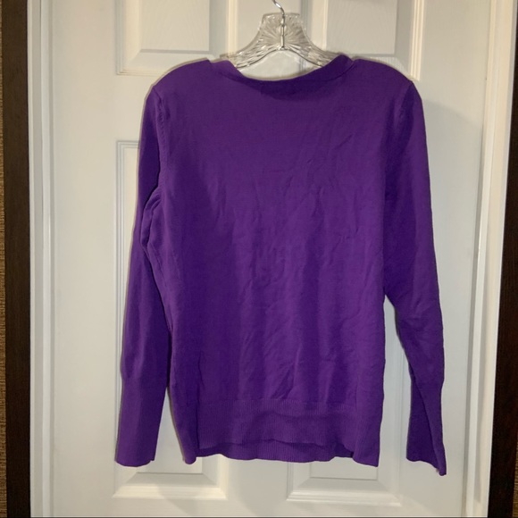 Attention Purple Knit Scoop Neck Long Sleeve Sweater size XXL - Picture 8 of 8